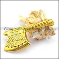 Axe Pendant in Gold Tone p003379