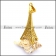 24K Plating Stainless Steel Iron Tower Pendant p003389