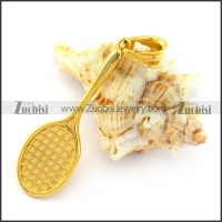 Gold Plating Battledore Pendant p003391