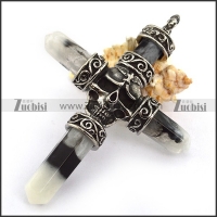 Skull Resin Cross Pendant p003760