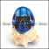 Blue Plated Skull Ring r003685