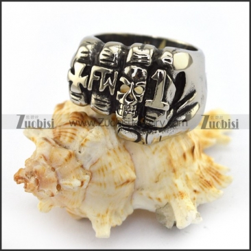 Big Casting Skull Fist Ring r003700