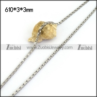 Stainless Steel Box Chain in 3MM Wide n001183