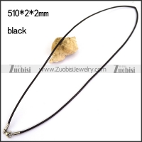 Black Leather Cord Necklace n001182