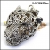 Hollow Stainless Steel Leopard Head Pendant p003428