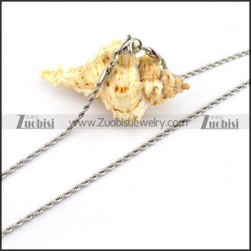 Silver Steel Rope Chain in 2MM Wide n001213