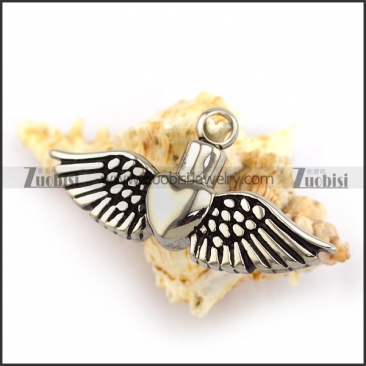 Two Wings Heart Scent-bottle Pendant p003806