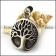 Vintage Style Solid Stainless Steel Oak Tree Pendant p003919