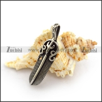 Casting Steel Feather Charm p003978