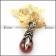 Stainless Steel Claw Pendant held a Ruby Ball p004012