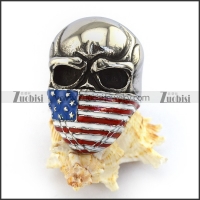 Epoxy Americal Flag Skull Rings for Outlaws r003724