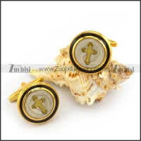 Gold Plated Cooper Cross Cufflinks c000035