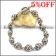 12 cut-out skull heads bracelets for ladies b002779