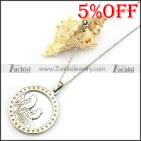 Two Birds Steel Chain Necklace n001329