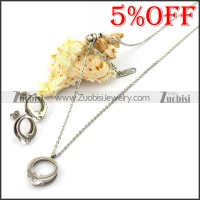 Wedding Ring Style Necklace Earring Set s001929