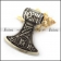 Big Vintage Viking Stainless Steel AX Pendant p004271