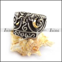 Stainless Steel Thor Hammer Ring r003799