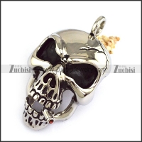 Large Smoking Devil Skull Pendant p004312