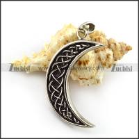 Stainless Steel Moon-shaped Pendant p004402