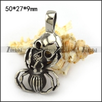 Spider Shape Skull Pendant p004437