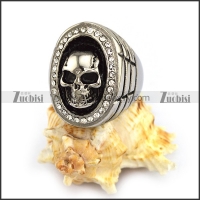 Rhinestones Skull Ring r003852