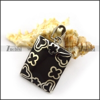 Black Epoxy Steel Pendant p004563