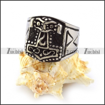 Hammer Stainless Steel Ring r003941