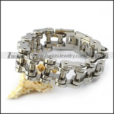 Heavy Stainless Motorbike Chain Bracelet in 25MM Wide b005405