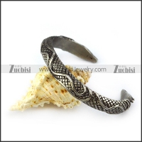 Vintage Stainless Steel Dragon Bangle For Men b005410