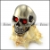 Matt Stainless Steel Skull Ring with Ruby Rhinestone Eyes r004288