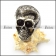 Black Rhinestones Eyes Skull Ring r004305