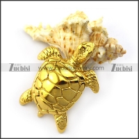 Gold Tone Stainless Sea Turtle Pendant p004894