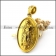 Gold Tone Guanyin Bodhisattva Pendant p004922