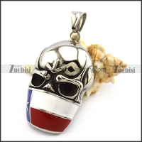 Outlaw Stainless Steel Skull Pendant p004993