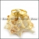 Yellow Gold Plating Steel Butterfly Ring for Girls r004452