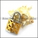 Bicolored Hollow Lock in Rose Gold and Silver p005197