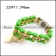 Large Green Outside and Gold Plating Inside Steel Bike Chain Bracelet b005812