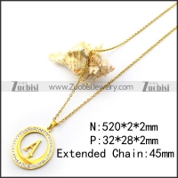 Clear Rhinestones A Pendant Chain n001690