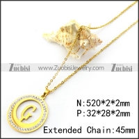 Gold Plating Initial G Pendant Chain n001696