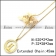Gold Plating H Rhinestone Pendant Chain n001697