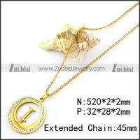 Initial I Golden Chain Necklace n001698