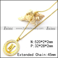 Initial M Rhinestones Charm for Ladies n001702