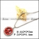 Red Peace Sign Rhinestone Pendant Chain n001740