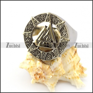 Stainless Steel Viking Ring r004827