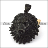 Black Large Leo Pendant p005642