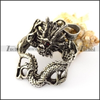 Big Retro Stainless Steel Dragon Pendant p005730