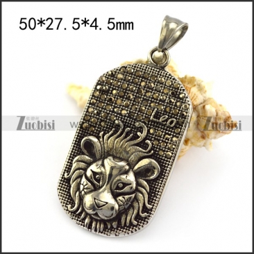 Vintage Leo Tag Pendant p005782