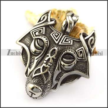 Stainless Steel Viking Wolf Pendant p005877