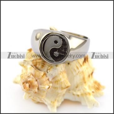 YinYang Stainless Steel Ring r004937