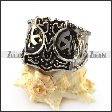 Vintage Hammer Stainless Steel Viking Ring r004961